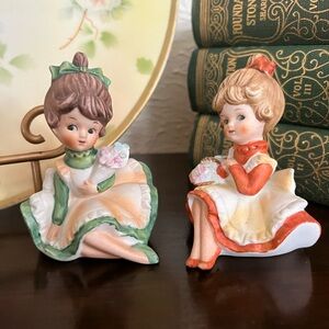 Set of 2 Lovely Lefton Lasses; damage